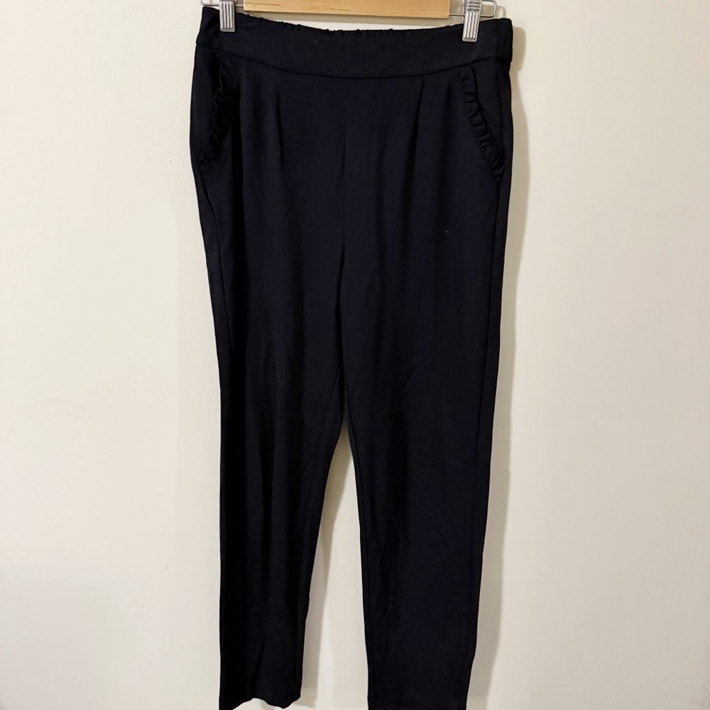 Bohme Womens Black Pull on Pants Pockets Size Small Business Casual Office